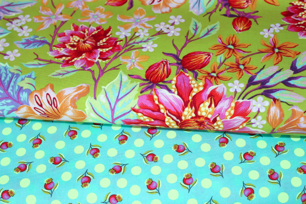 Designerbaumwolle Tula Pink Untamed Impending Bloom Moonbeam (10 cm)